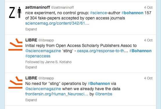 Science OA tweets