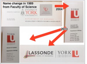 York Letterheads over the years