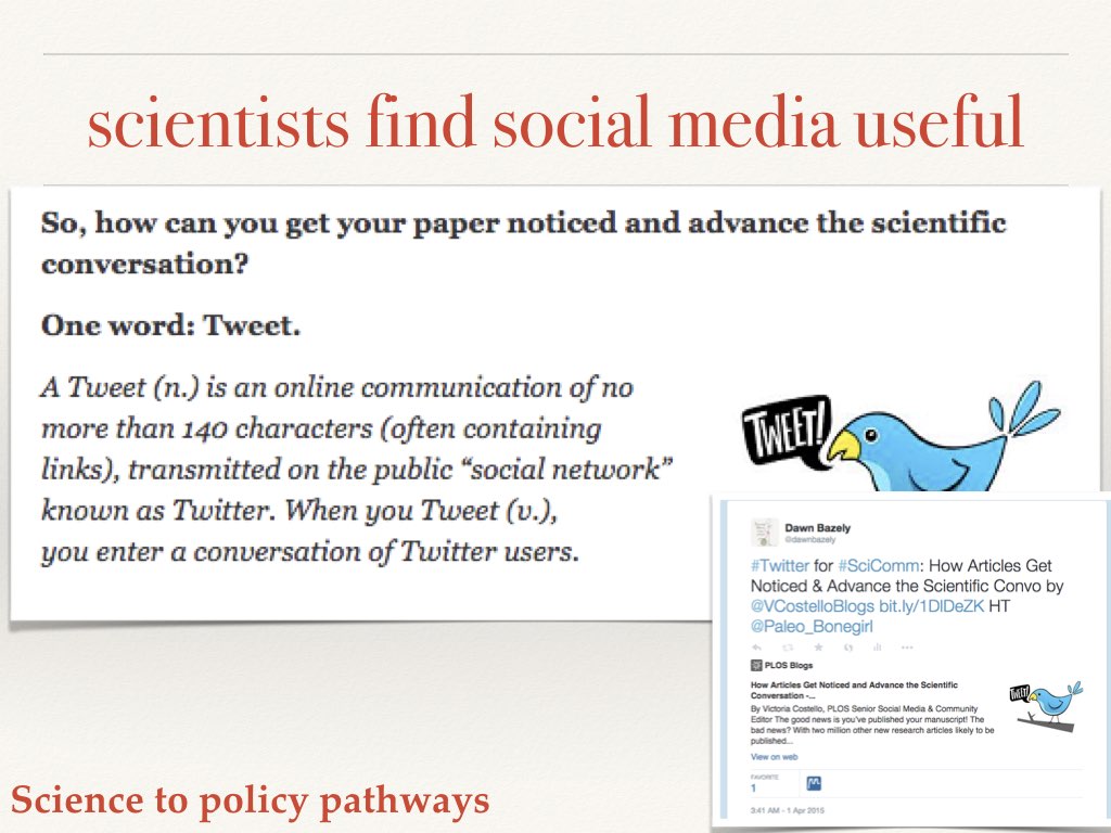 Social media amplifies science Slide 11 of my talk on communicating your science to policymakers
