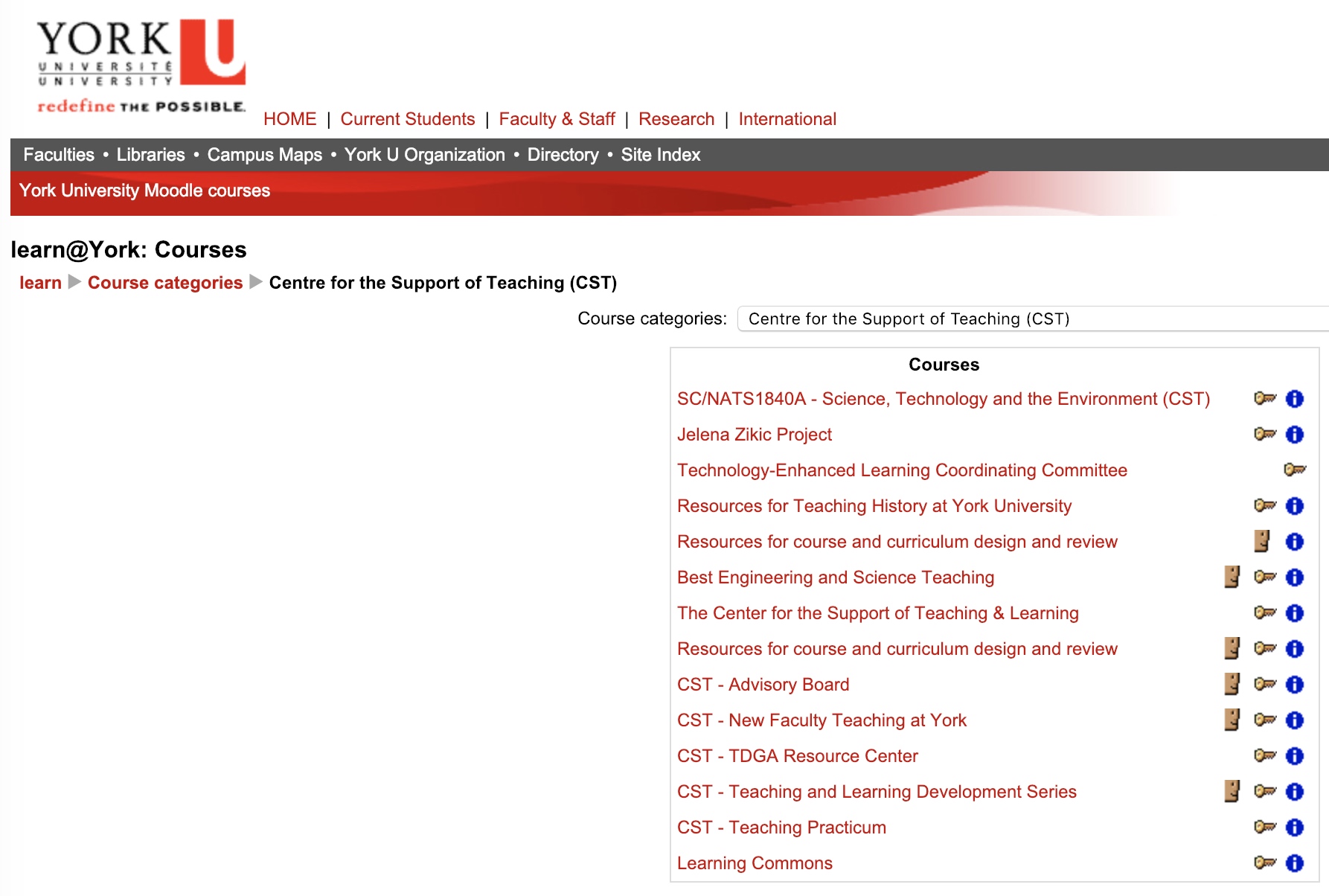 Some York University Centre for Support of Teaching Courses