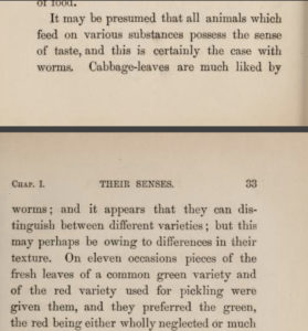 a page of text from Charles Darwins' book about earthworms