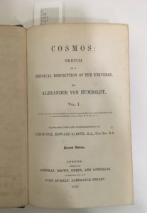 frontispiece of Cosmos by von Humbold 1847