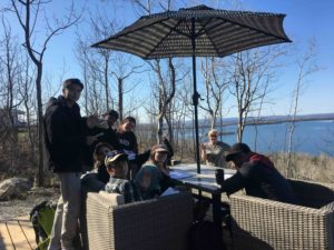students learning outdoors during the York University 2022 field course on Manitoulin Island